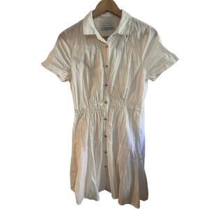 Urban Outfitters Noyack mini shirt dress white size med